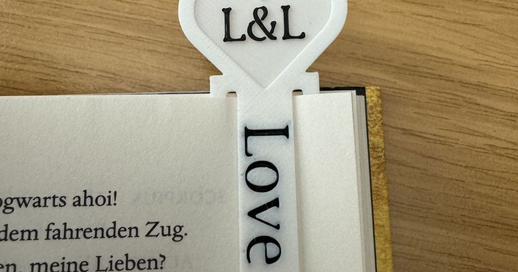 Lesezeichen Herz /Bookmark heart by Tanker Download free STL model