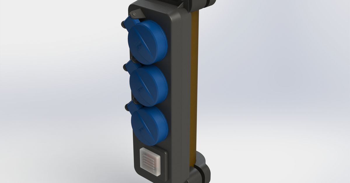 Power Strip Flange by SolidWorks Maker | Download free STL model ...