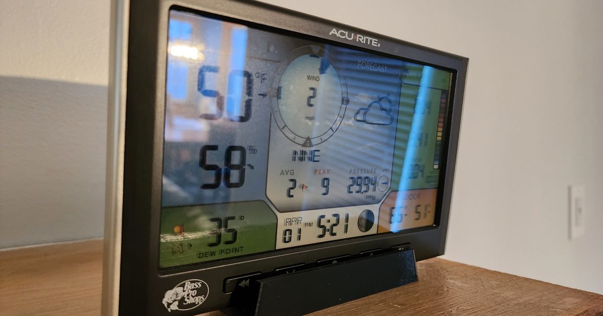 Acurite weather stand by printingstuff | Download free STL model ...