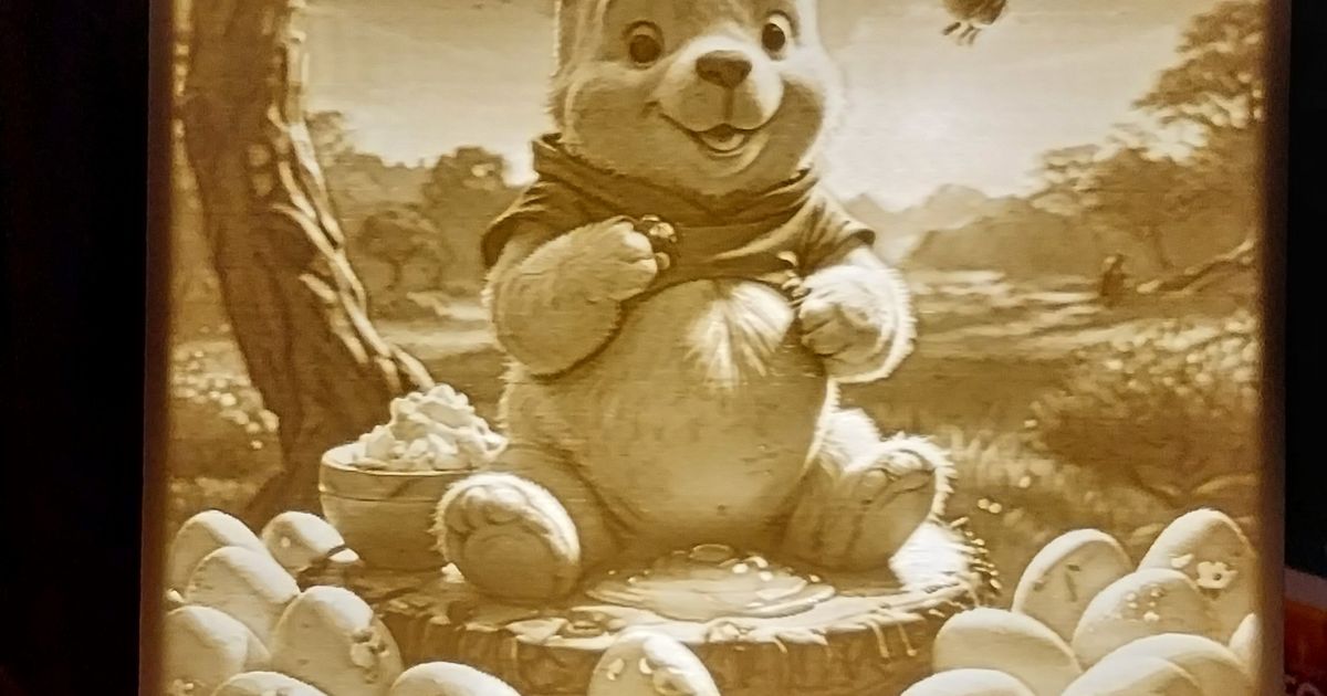 Easter Winnie lamp shade by lvlacleod Download free STL model