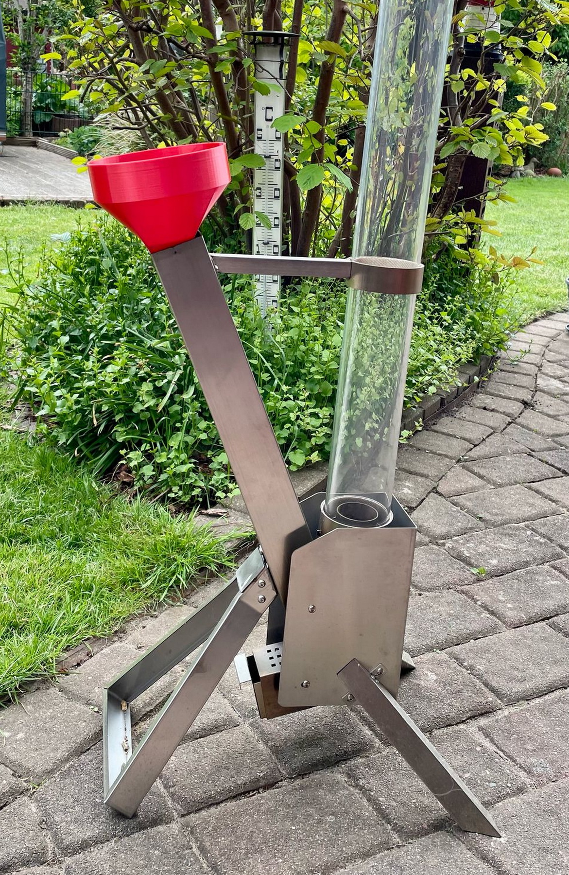 Feuerrohr-Trichter für Pellets - Fire tube hopper for pellets