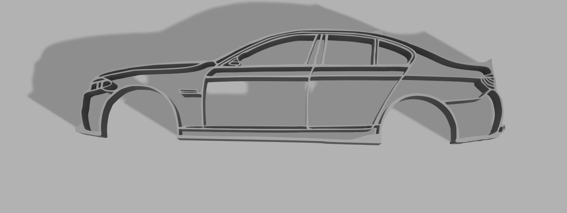 bmw m5 f10 535i 2d stand model car silhuette