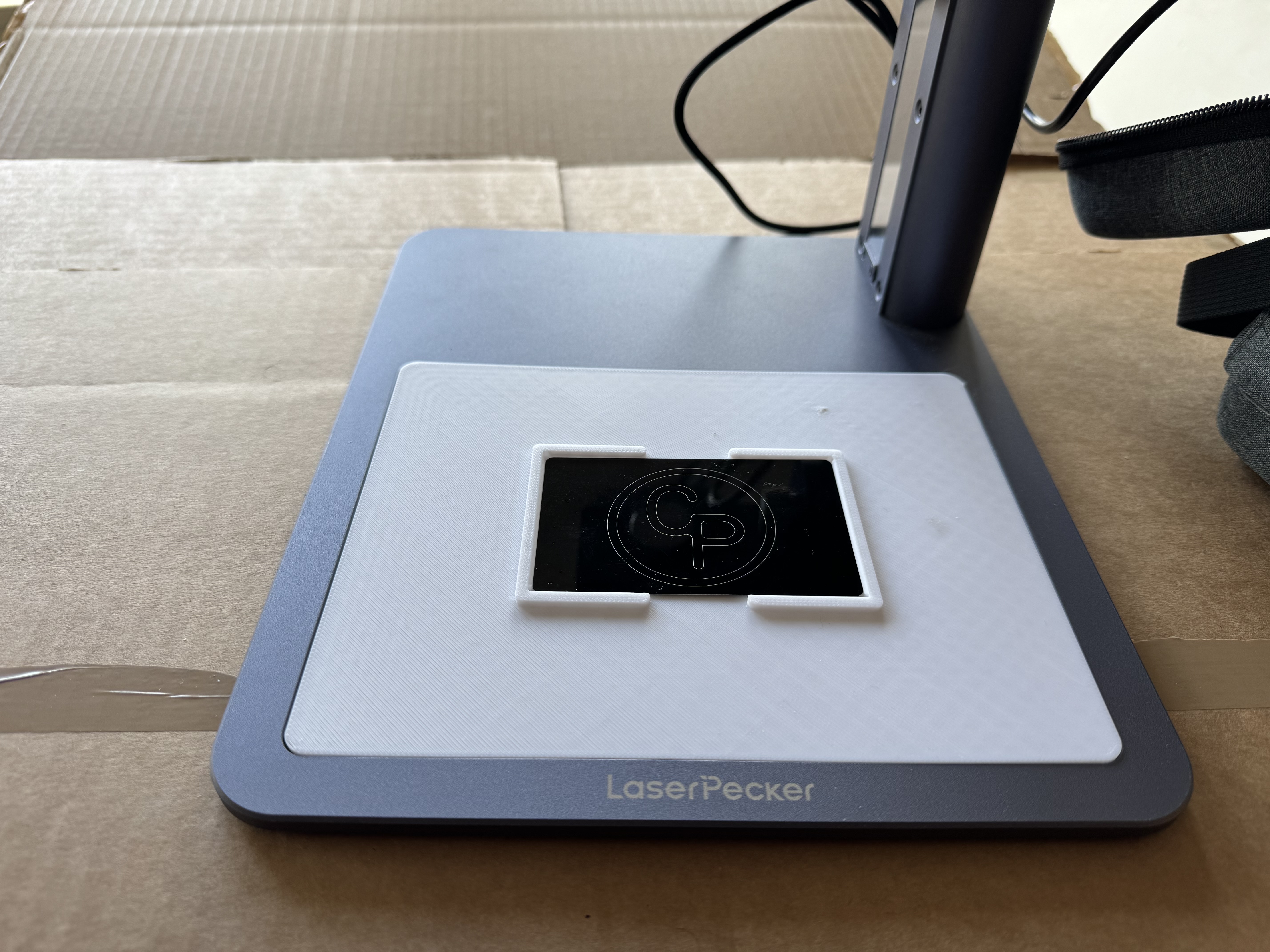 Laserpecker LP4 aluminium business card jig insert