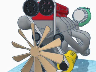 engine i4 turbocharged by G2logic | Download free STL model ...