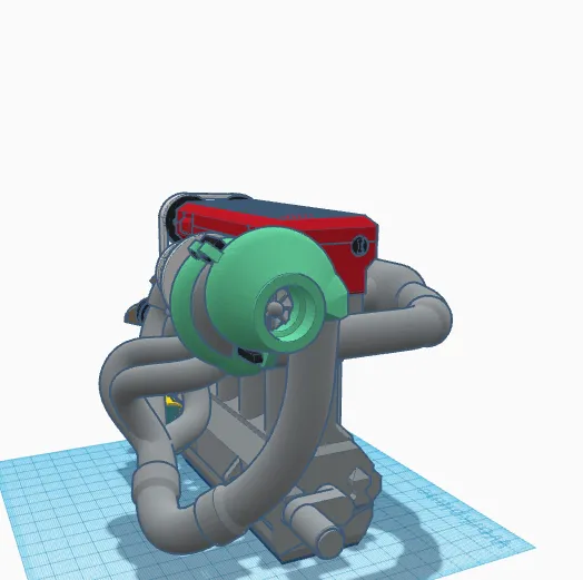 engine i4 turbocharged by G2logic | Download free STL model ...