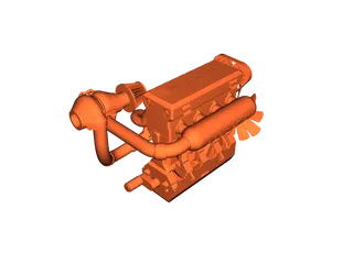 engine i4 turbocharged by G2logic | Download free STL model ...
