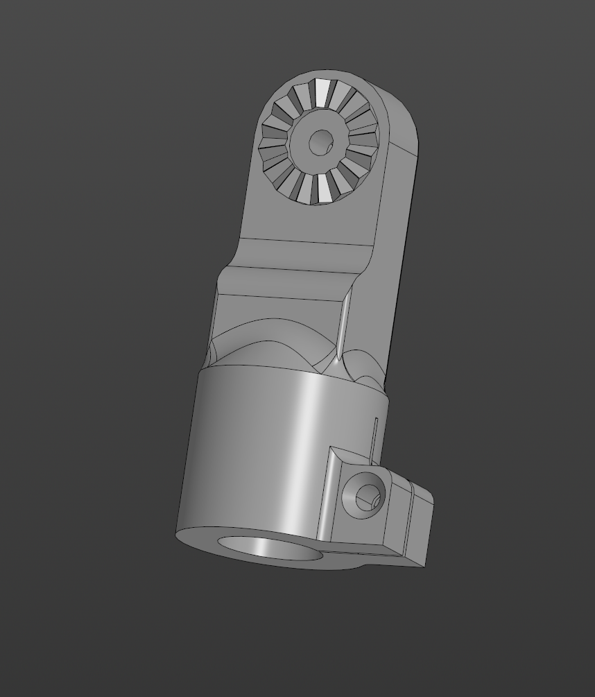 Detail of the echo sounder bracket 2