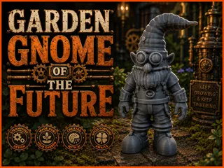 Garden Gnome Of The Future AI Rendered