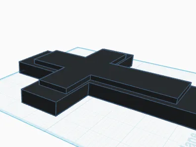 Cross with built in screw hole