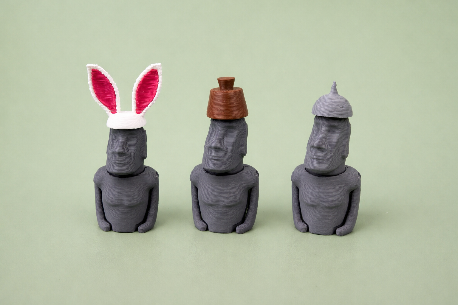 Moai Easter Island Statue - Articulated Easter Figure | Print-in-Place | No Supports