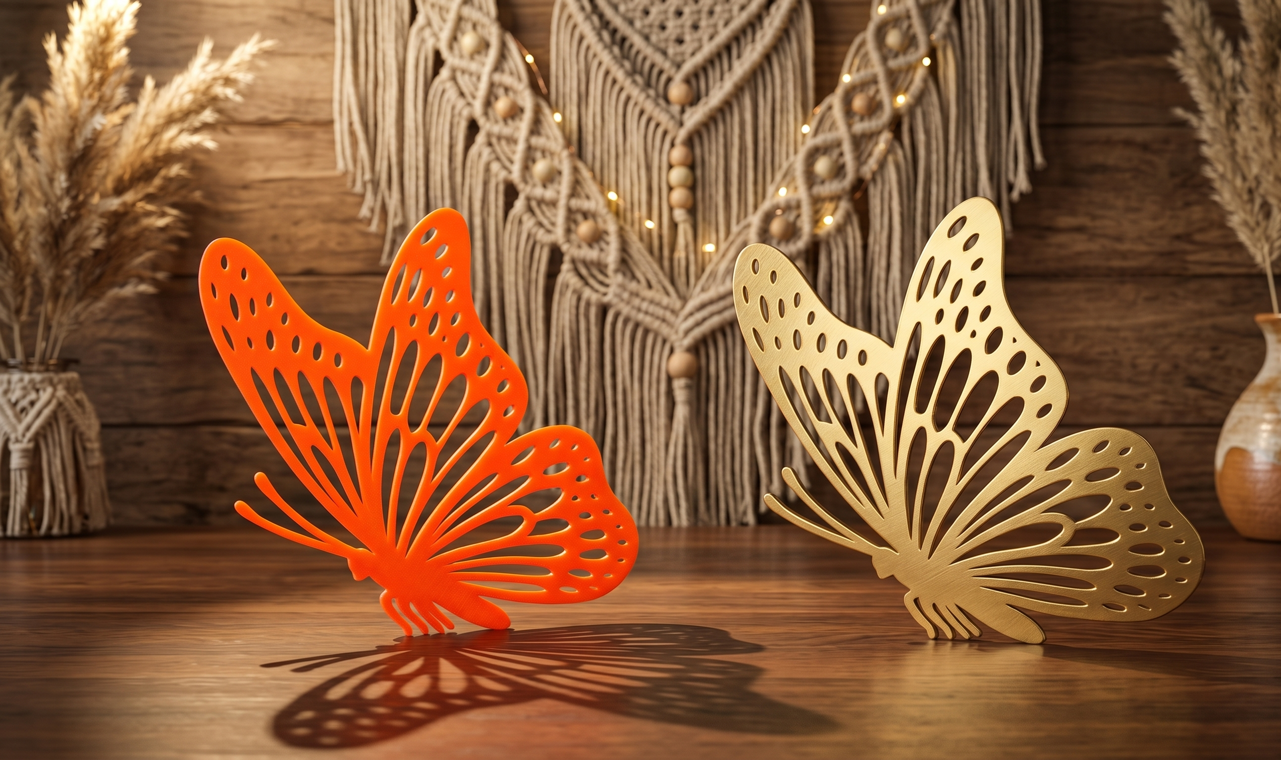 Elegant 3D Printed Filigree Butterfly