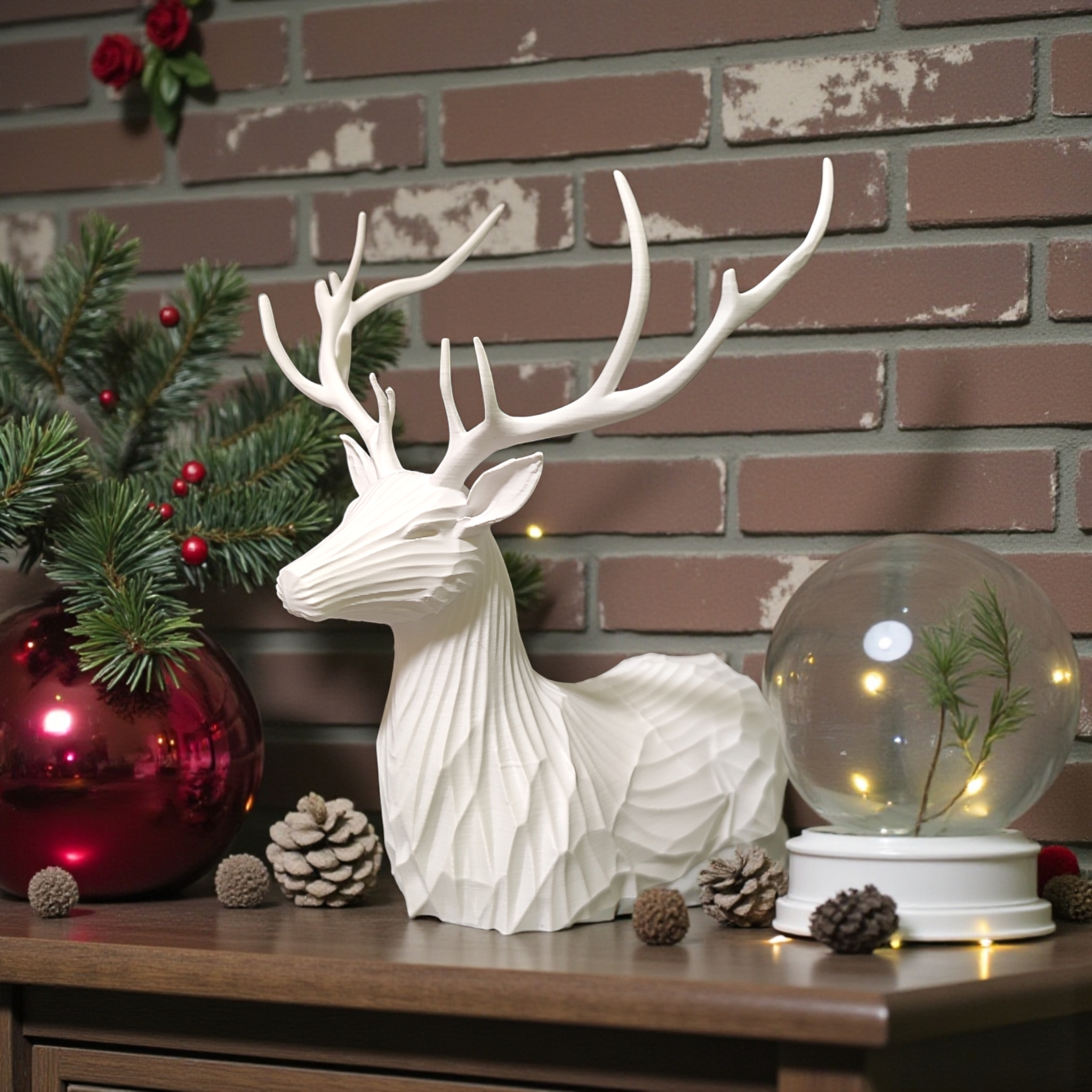 Abstract stag sculpture
