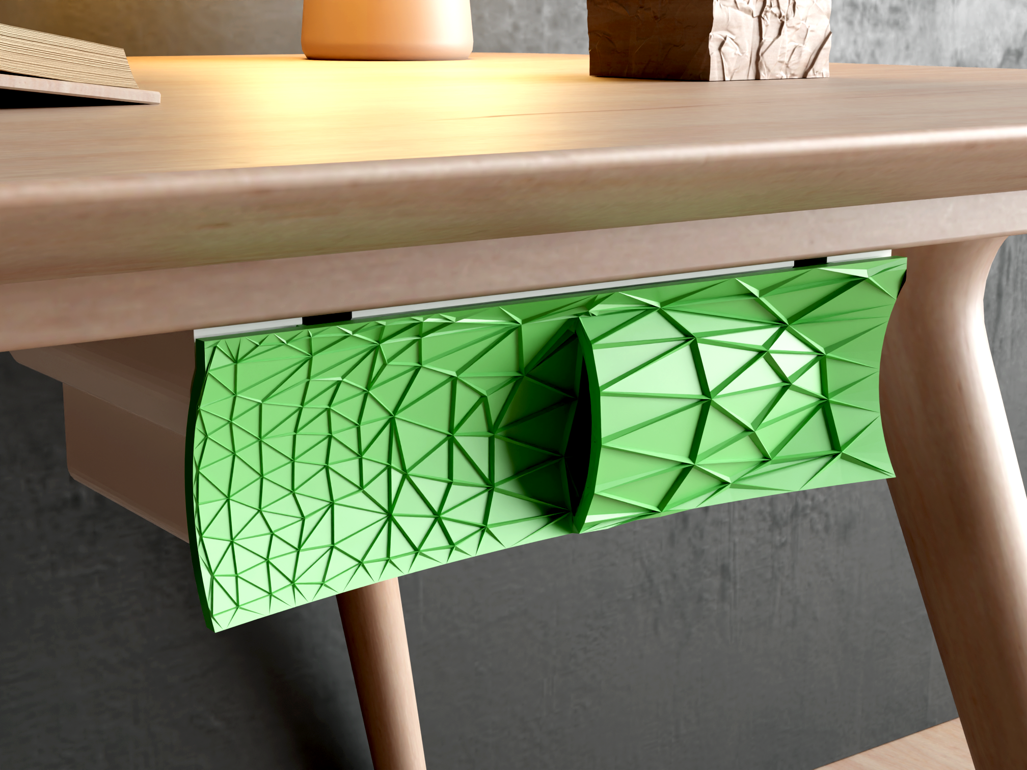 Sliding drawer for desks: ‘Structural front’