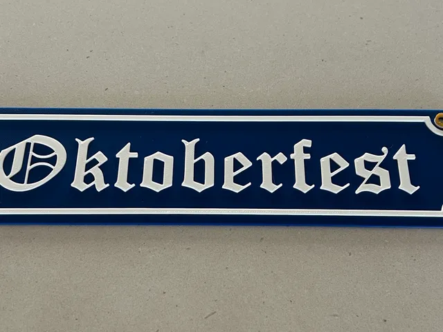 Oktoberfest Bavarian sign in 3 colours/layers
