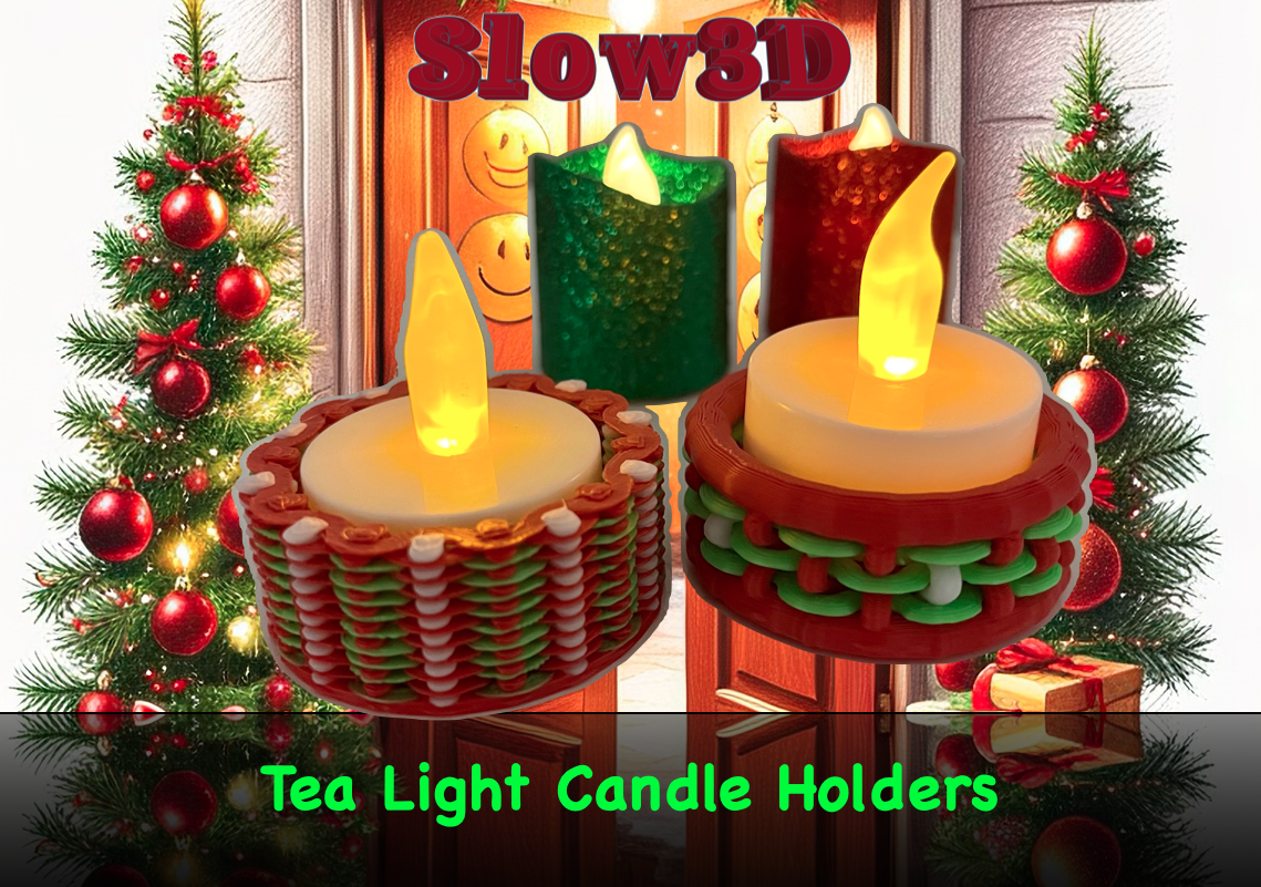 Festive Tea Light Candle or LED Tea Light Holders
