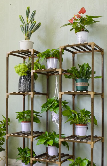 Connectors for wooden plant stands