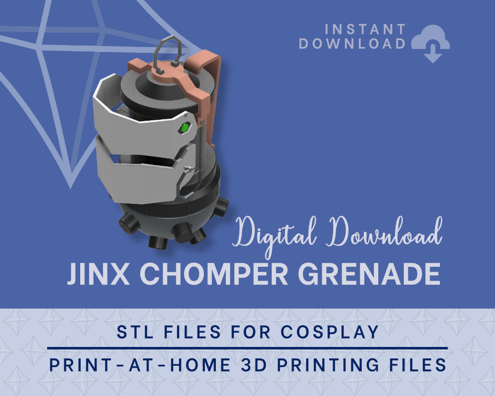 Jinx Chomper Grenade STL Files - Arcane Cosplay Prop (Digital Download)
