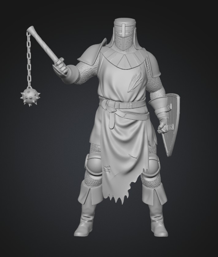 Armored Knight with Flail