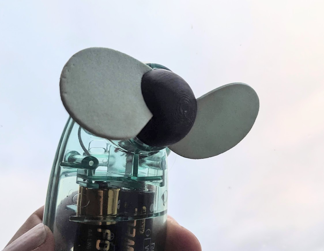 Mini Hand Fan Repair - Rotor Mount