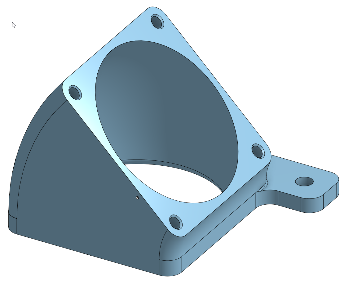 60mm fan mount for cooling Electronics on Mercury One — miniatura 2