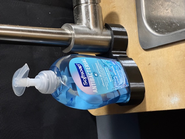RV / Van Sink Dish & Hand Soap Holder Attaches to Faucet