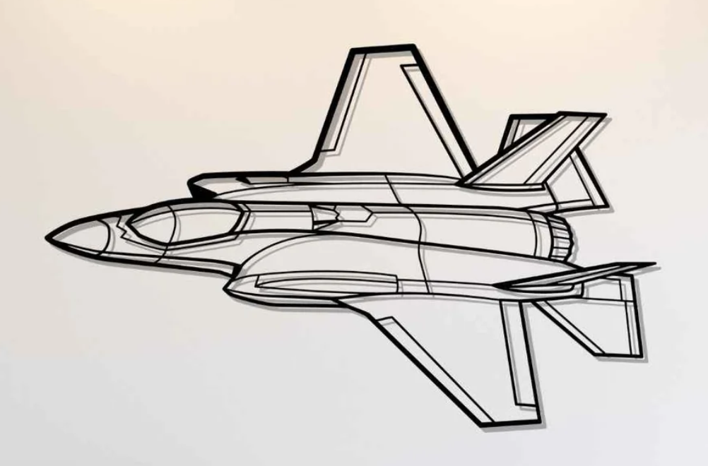 Lockheed Martin F-35A Lightning II Angle Wall Art