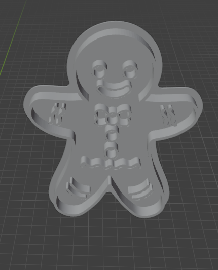 gingerbread man cookie cutter with holder