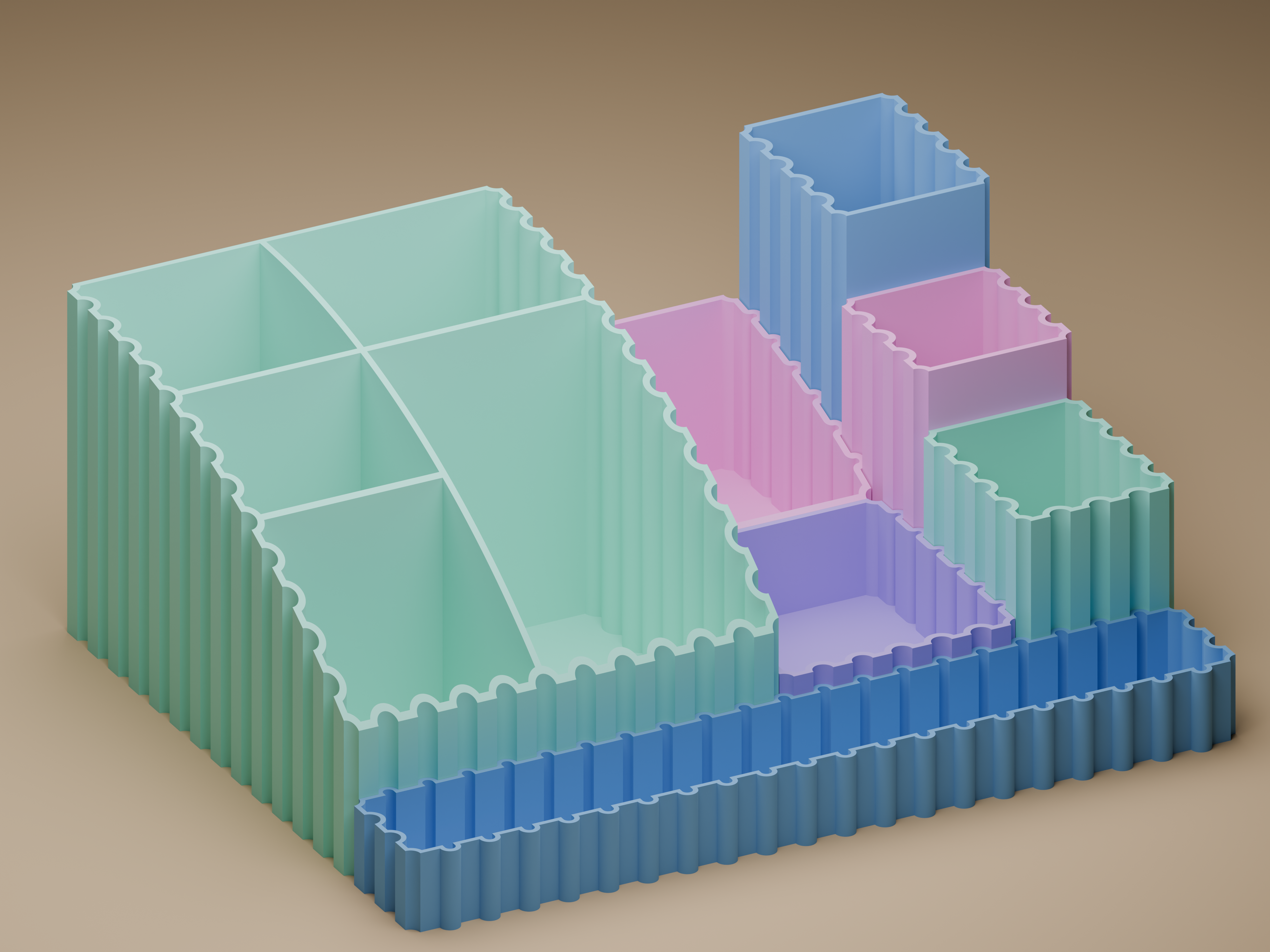 Desktop Organizer for Pens and Pencils, Modular