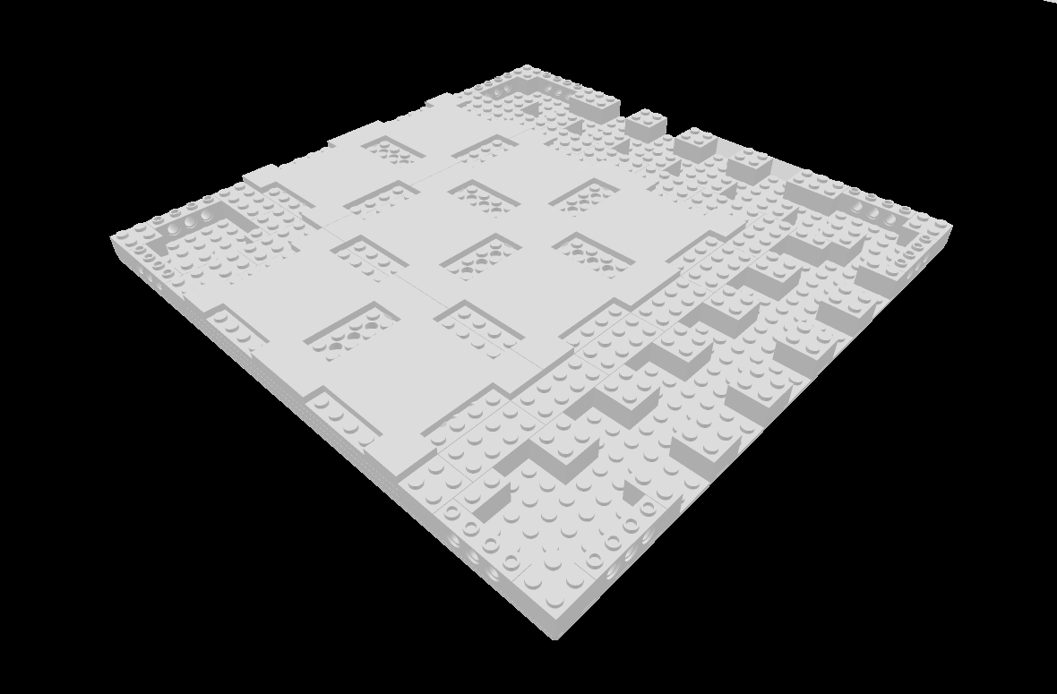 Lego Compatible Pre-Built MILS Plate Base (Corner Road)