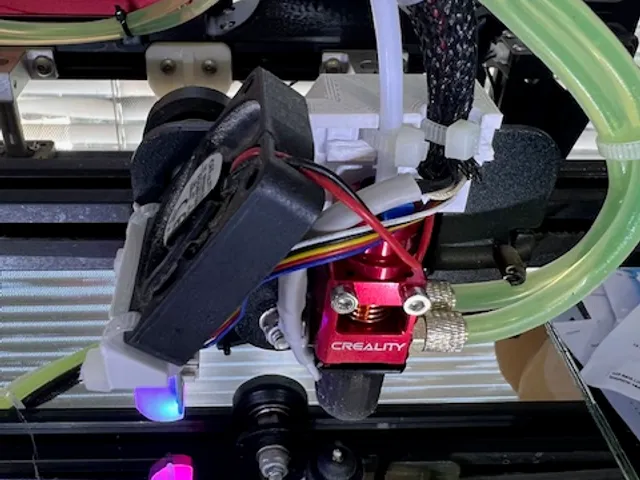Ender - Strain Relief for Watercooled Hot End Upgrade with BLTouch