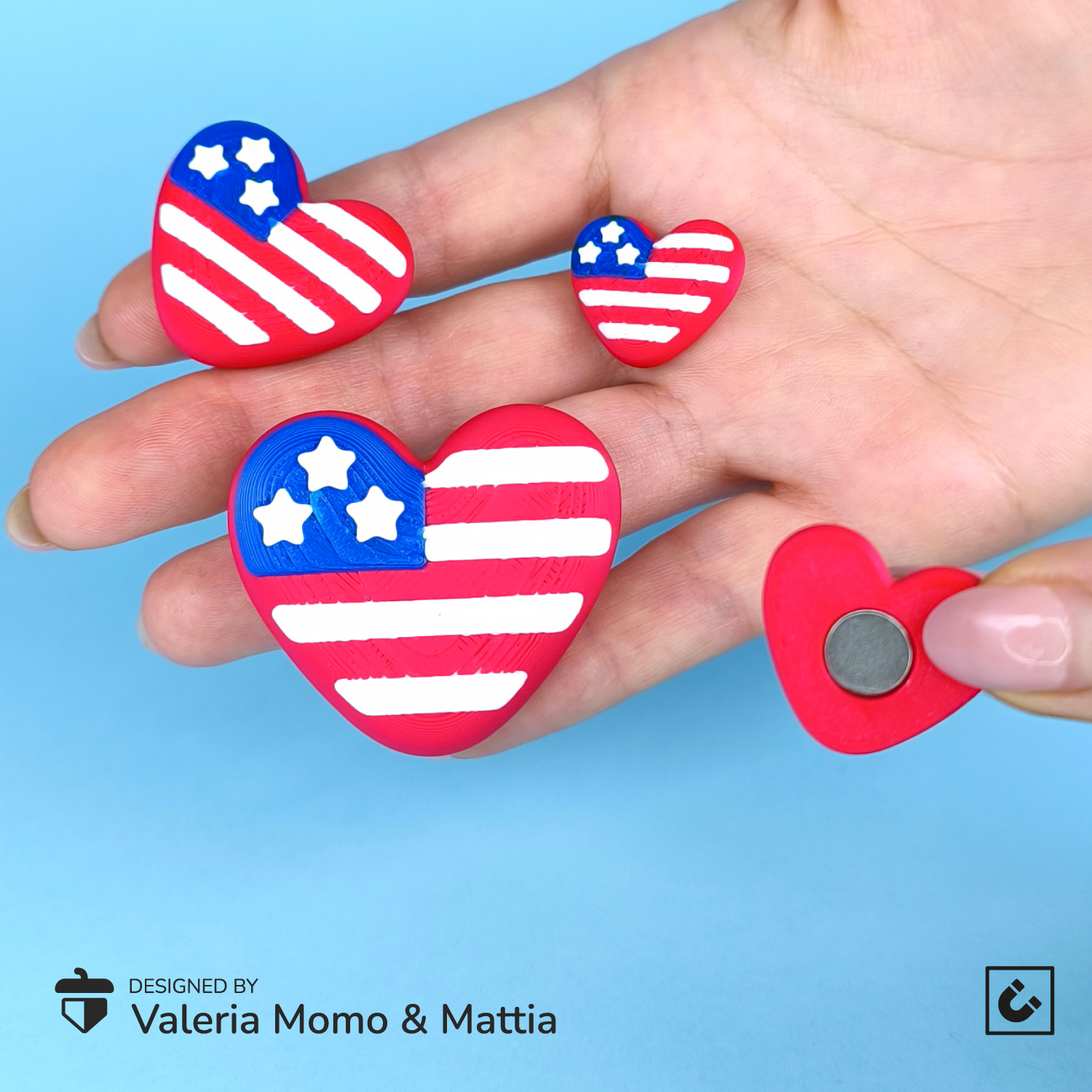 Uncle Sam Heart Magnets – 4th of July Edition