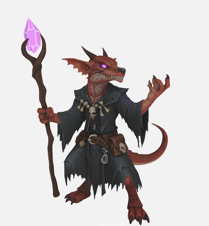 Kobold Necromancer - DnD mini — miniatura 2