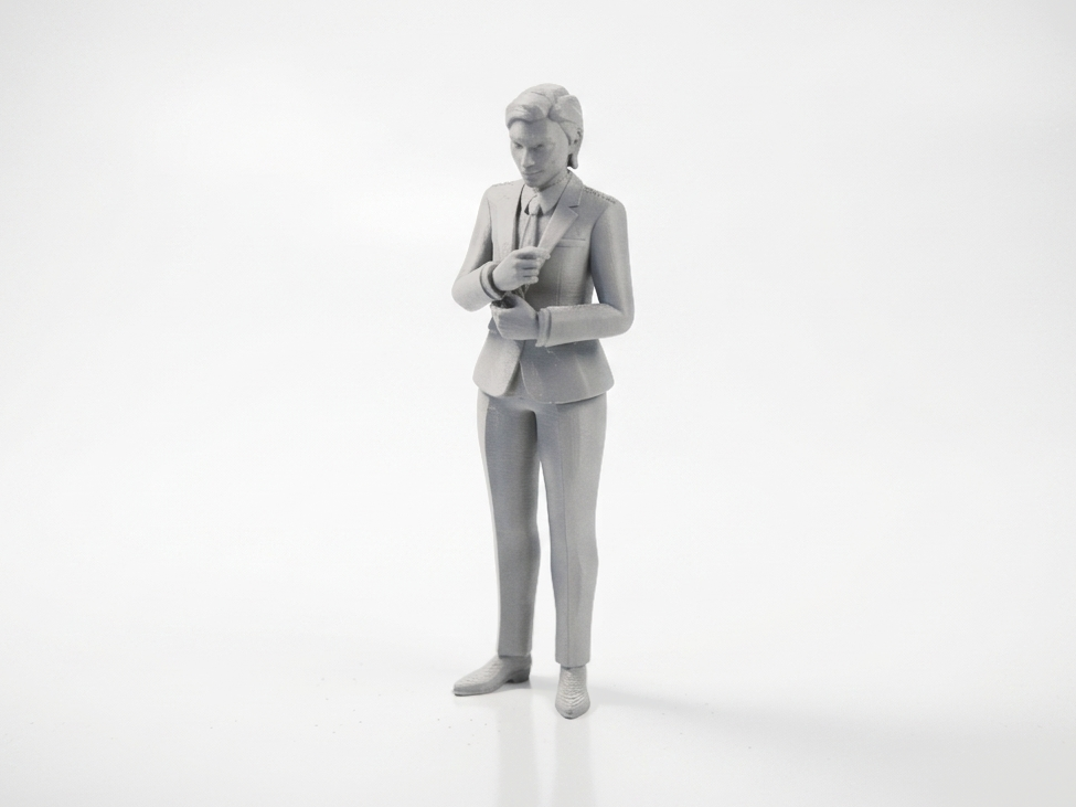 Short Hair Lady Business Suit Figurine 3D Printable