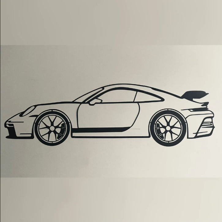 Porsche 911 gt3 rs wall art line art
