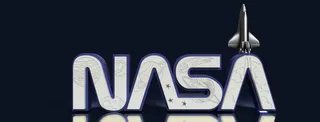 Lamp with the NASA logo
