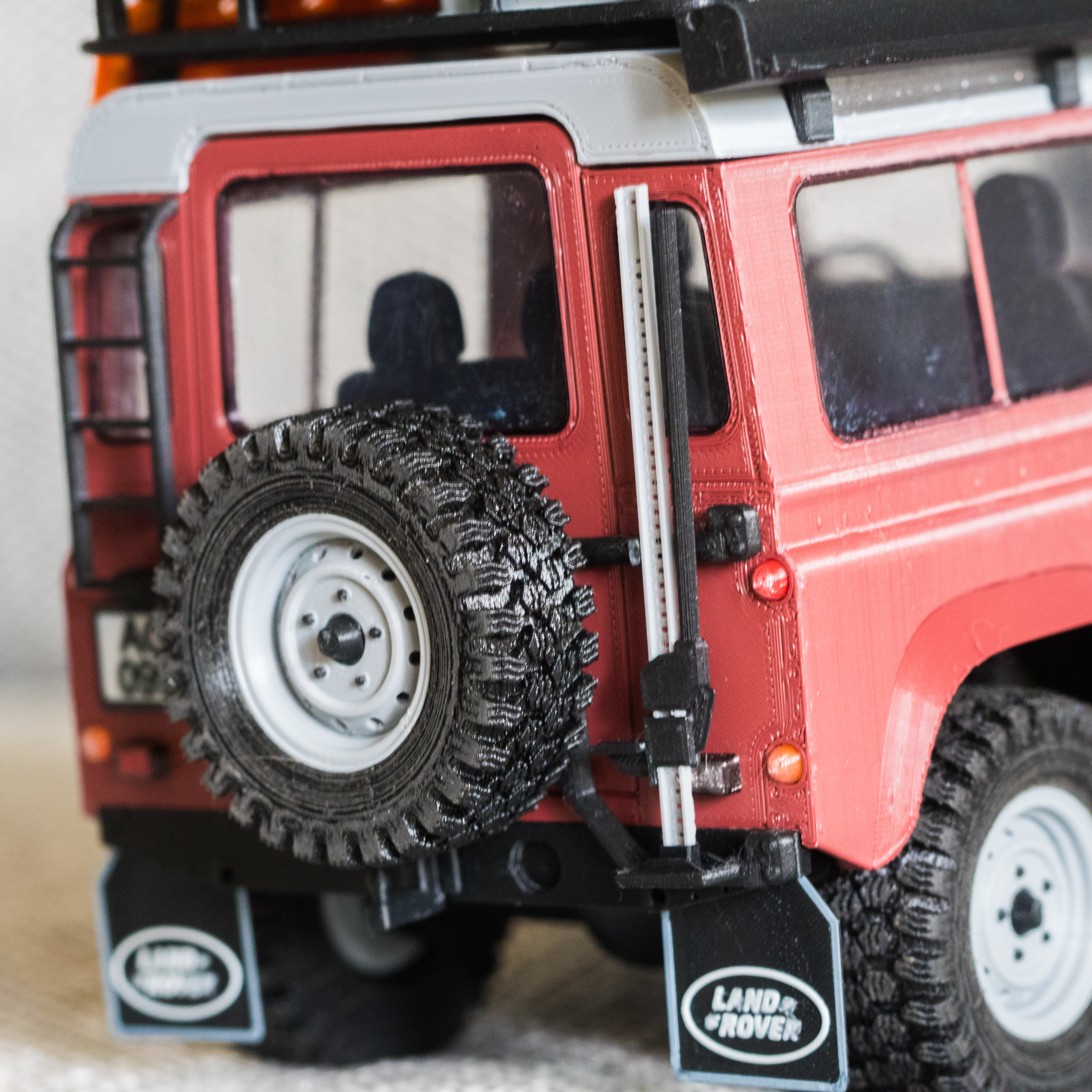 Spare wheel mount for Landy Mini