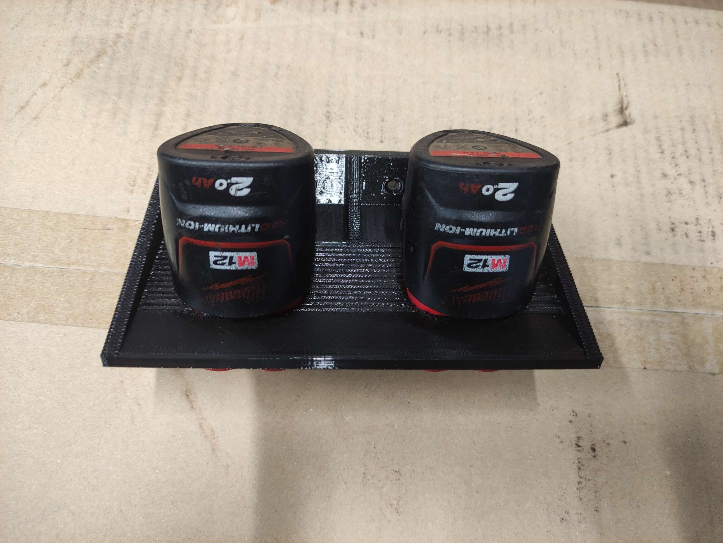 Milwaukee M12 Battery holder from @Thomllama with pitch adjustment 3D model thumbnail