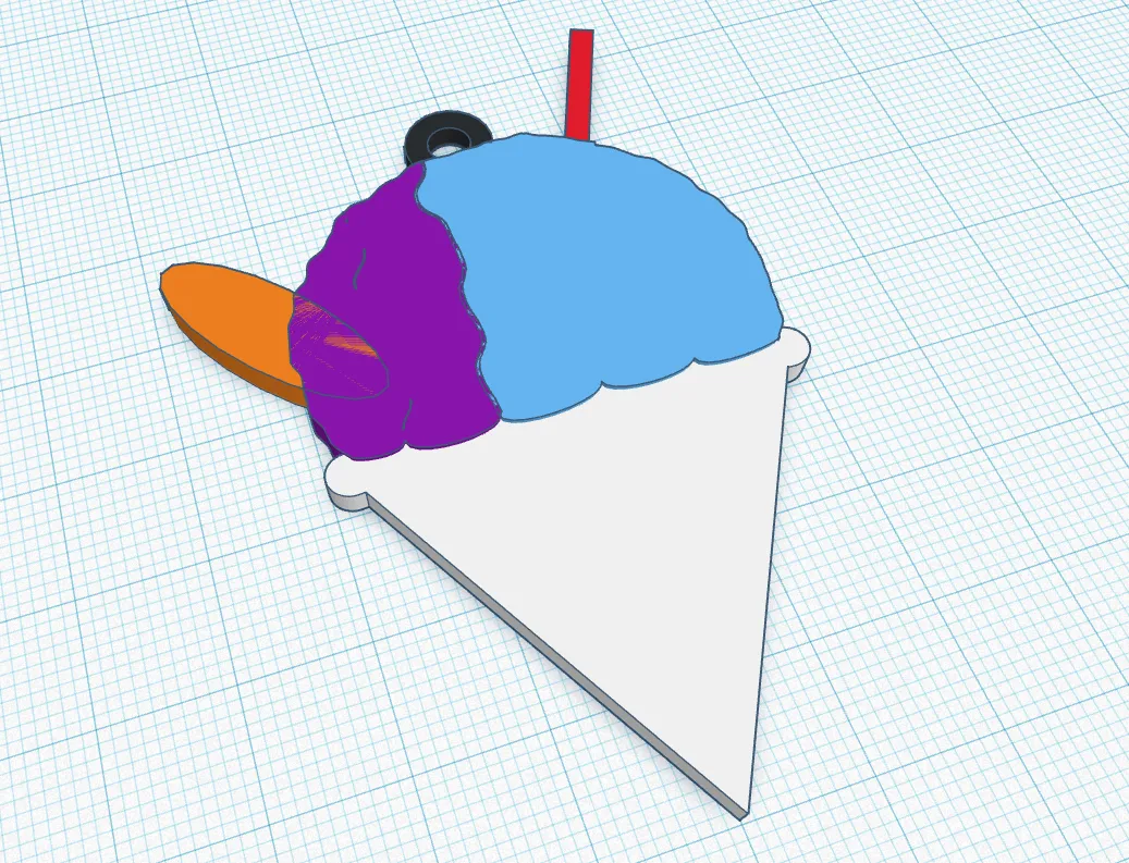 Shaved Ice Keychain by luqehr | Download free STL model | Printables.com
