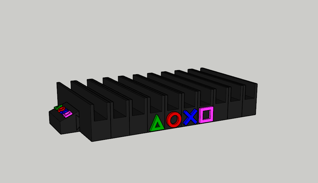 Miniatura 2 do modelo 3D PS4/PS5 Modular "Games Holder"