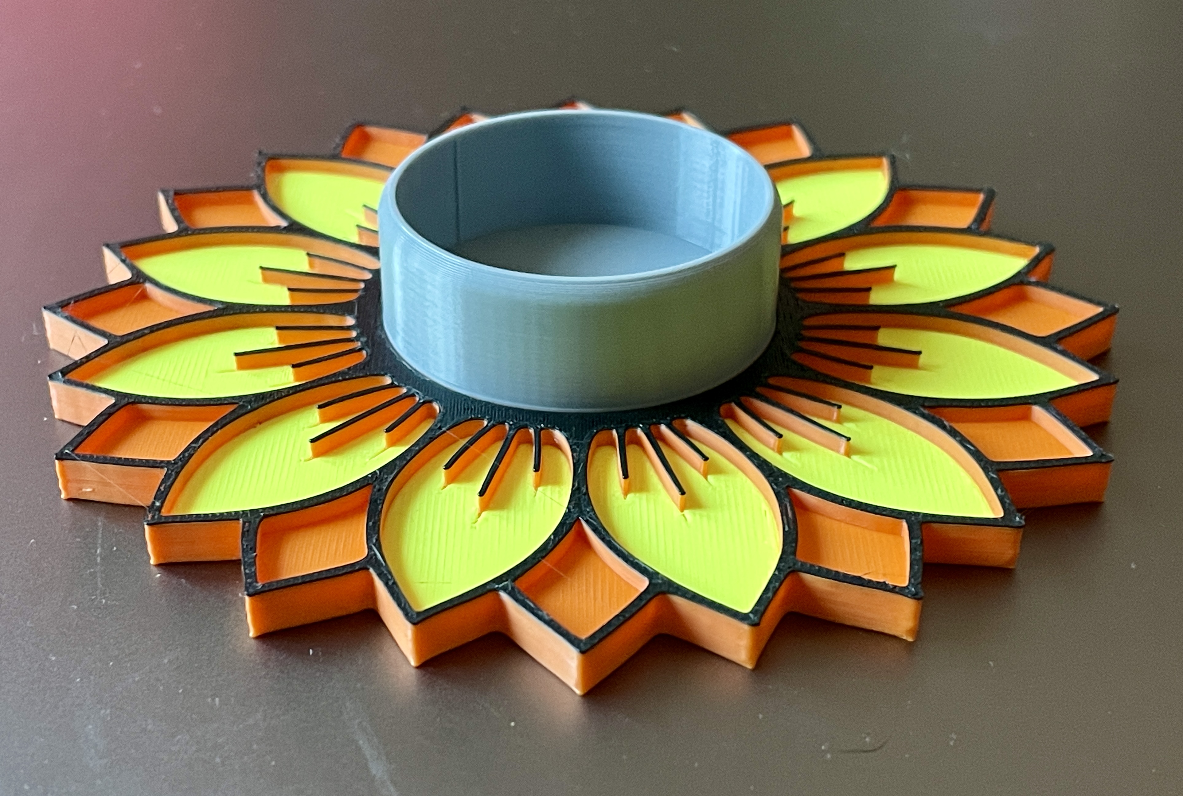 candle holder sunflower