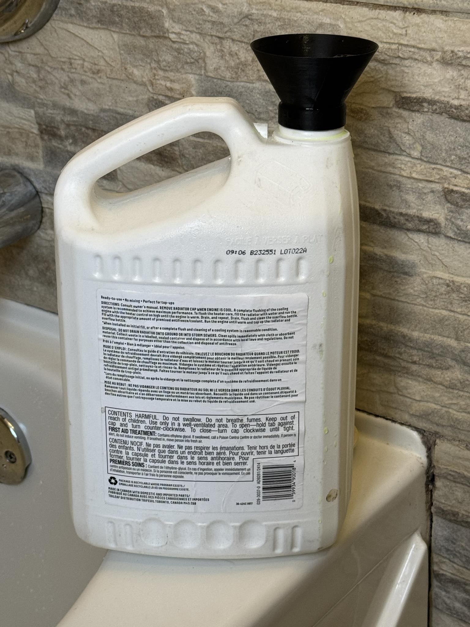 Screw On Funnel for Windshield Washer Fluid Bottle by Two Wheels Online