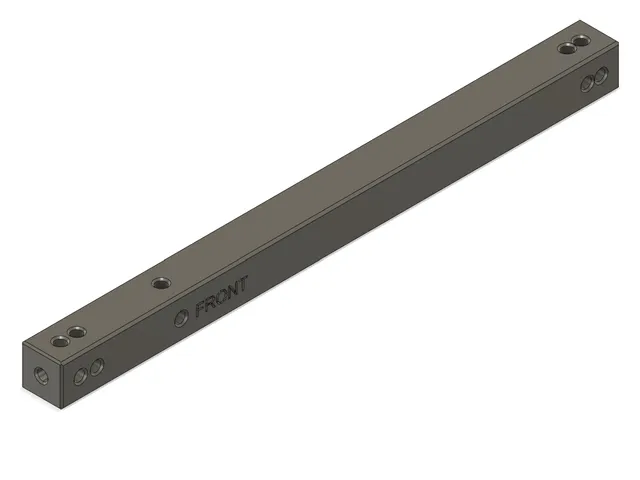 1515 extrusion replacement for BeamCase SW (205mm long + step file for custom length)