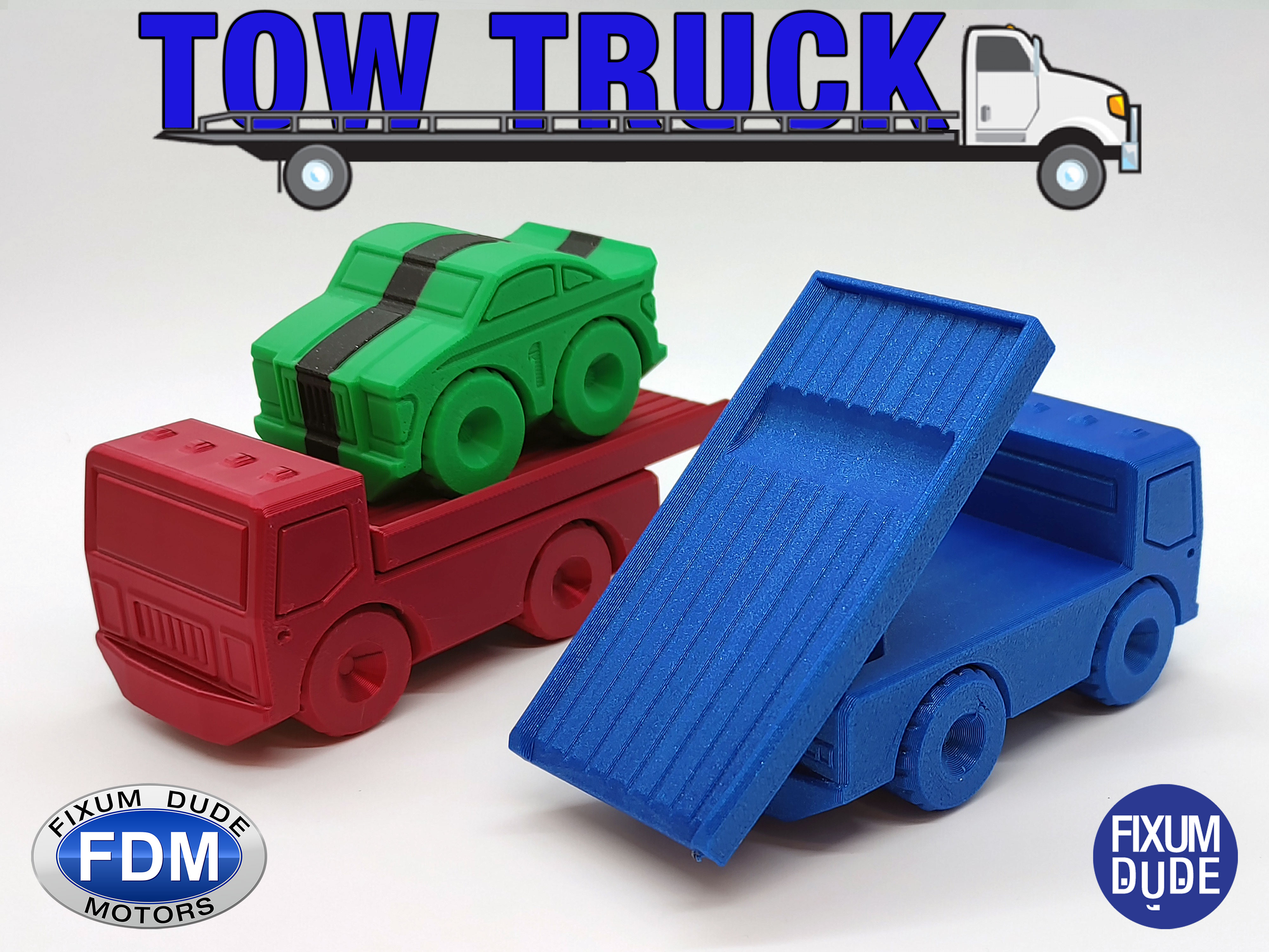Fixum Dude Motors PiP Flatbed Tow Truck