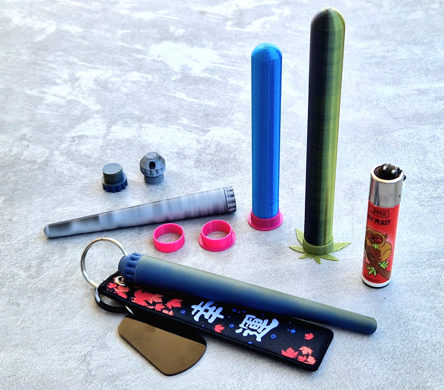 Joint case with screw lid / with keychain lid