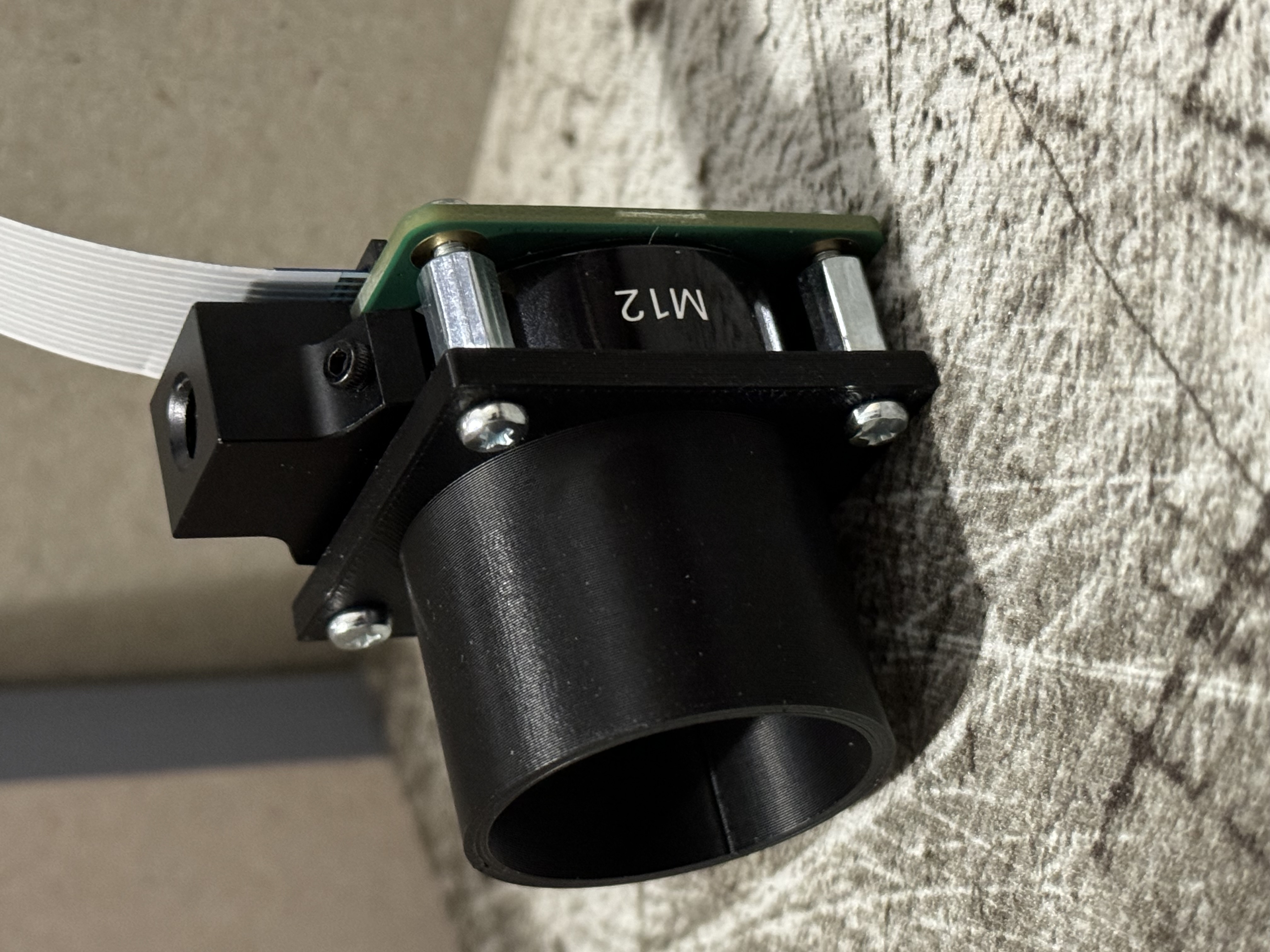 Raspberry Pi HQ M12 Camera Mount for telescope by Scraz Download free STL model