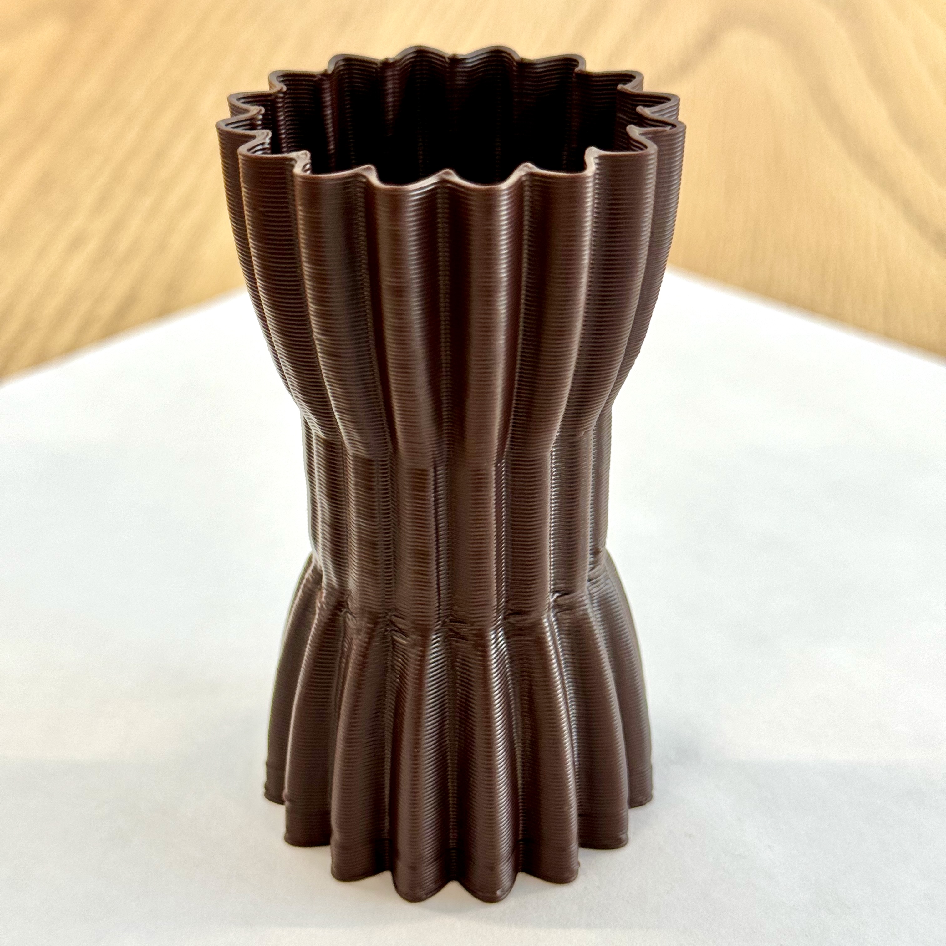 Fluted Vase for Cocoa Press Chocolate Printer