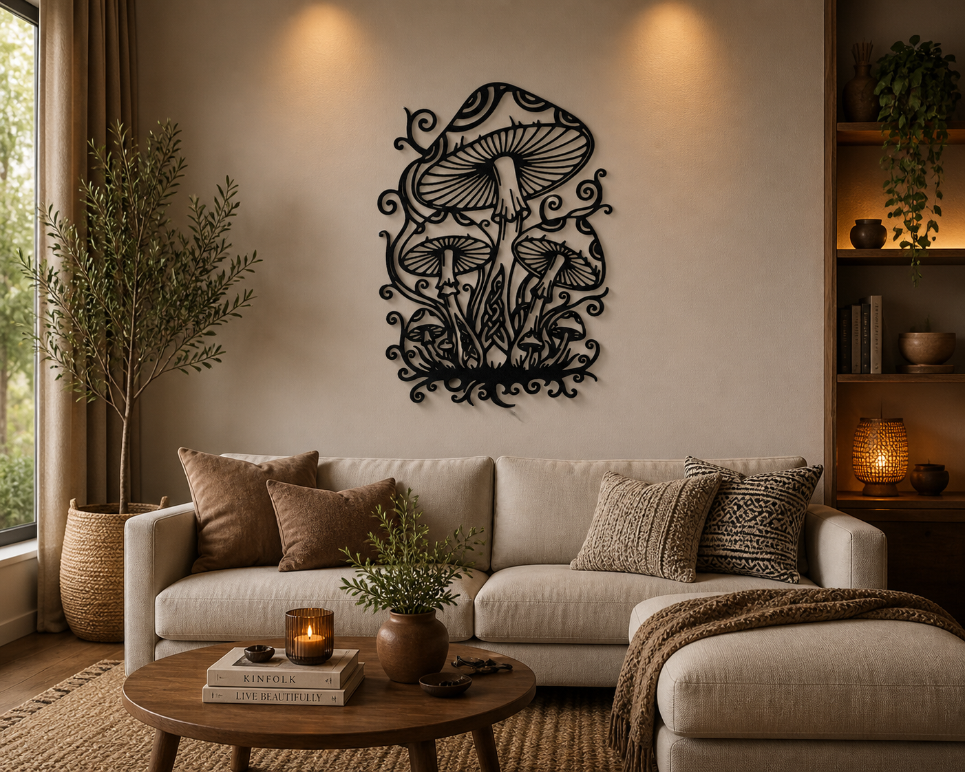 Mushroom Forest 2D Wall Art