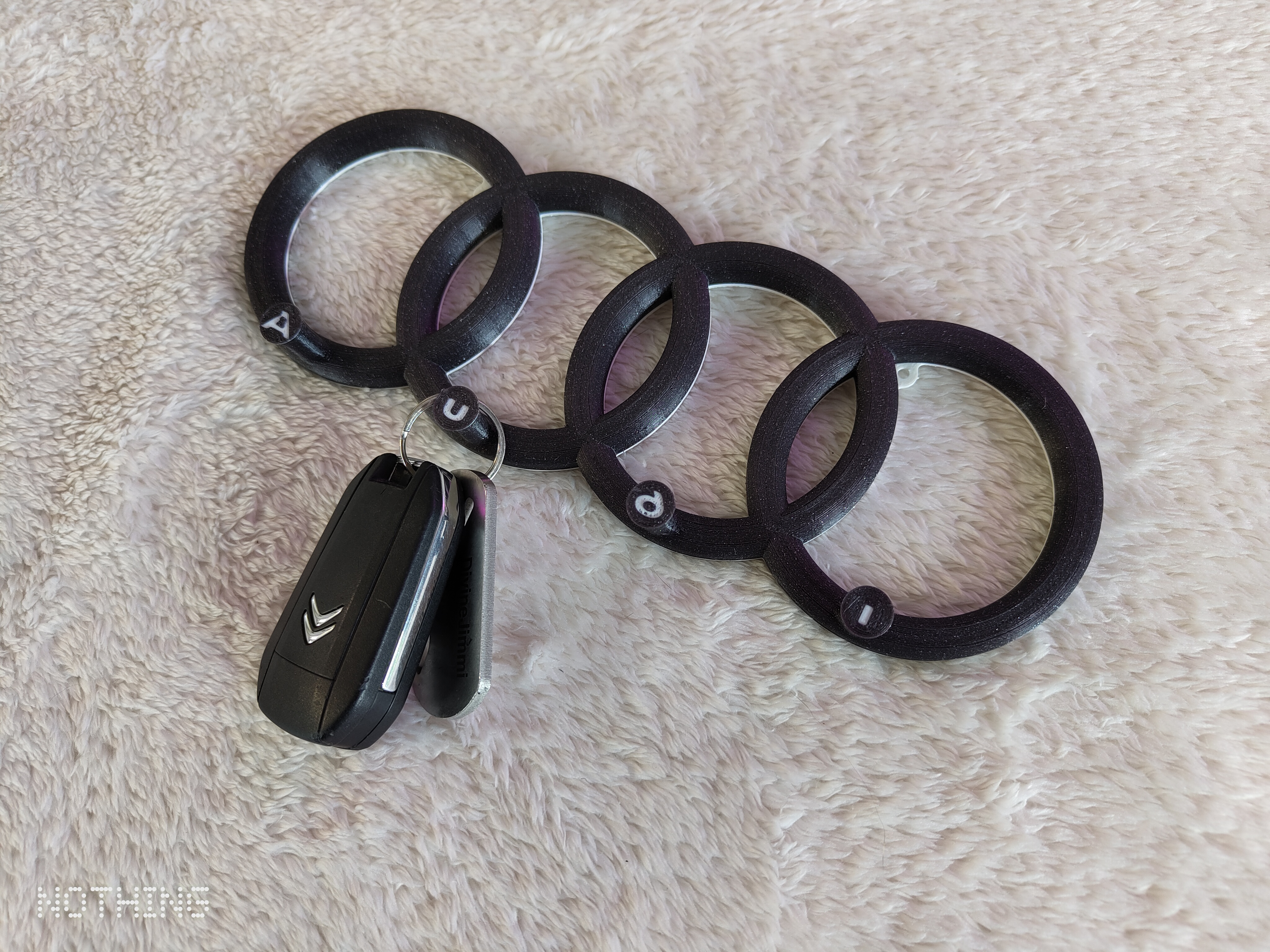 Audi logo key holder - wall mount