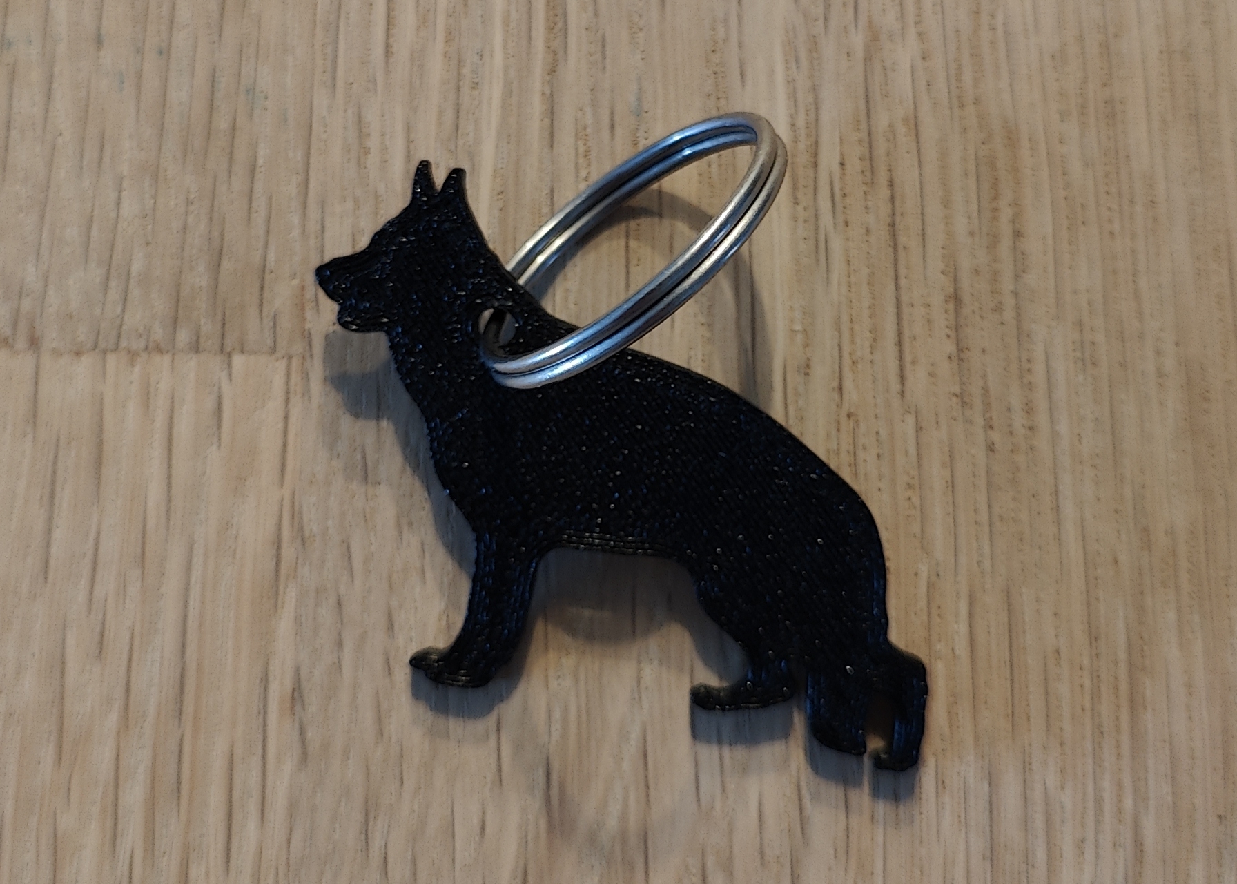 German shepherd kychain without ring lope