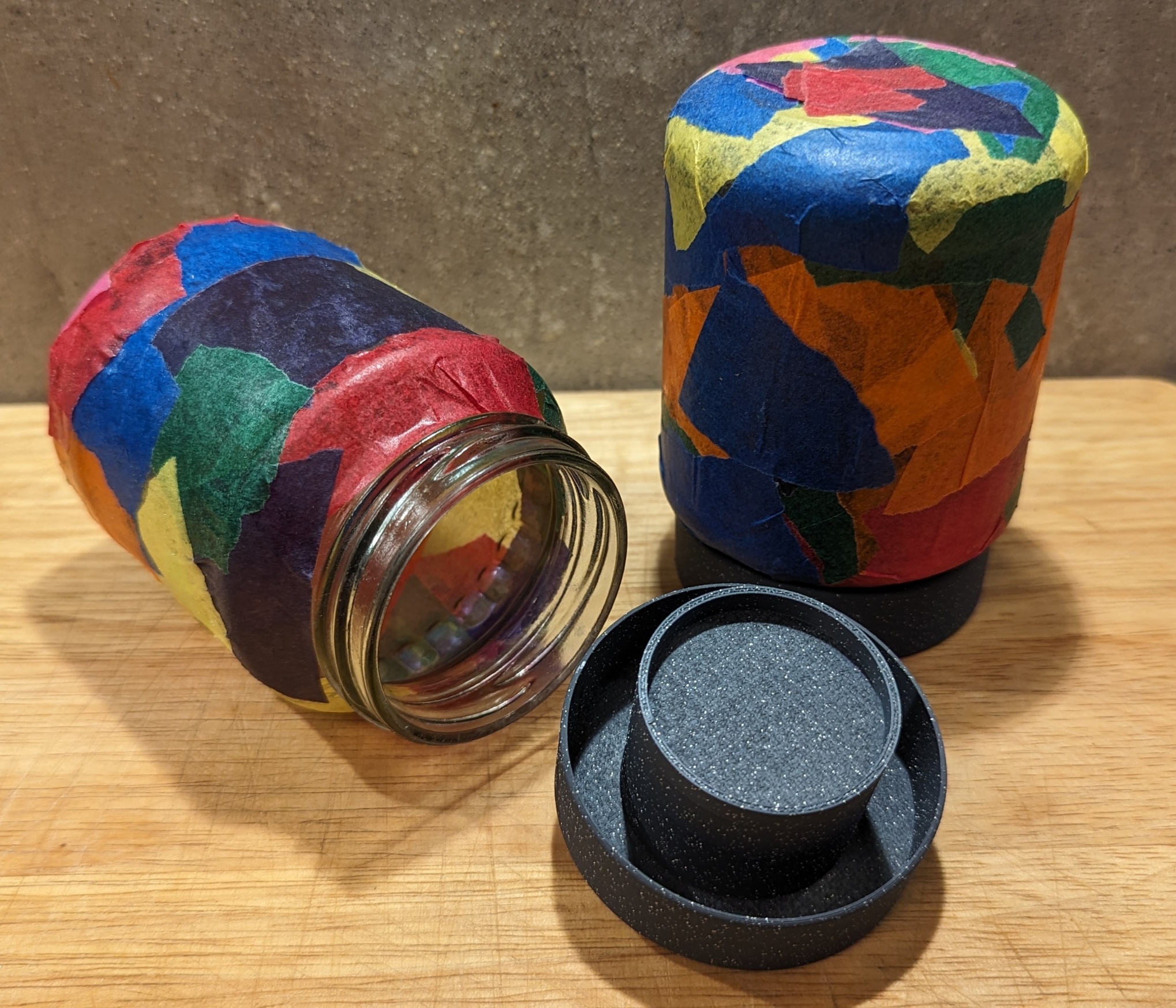 Tealight holder (LED) for preserving jars